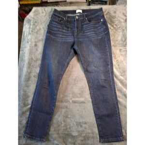 Loft Outlet Petite Skinny Jeans Dark Wash Denim Blue Size 8P